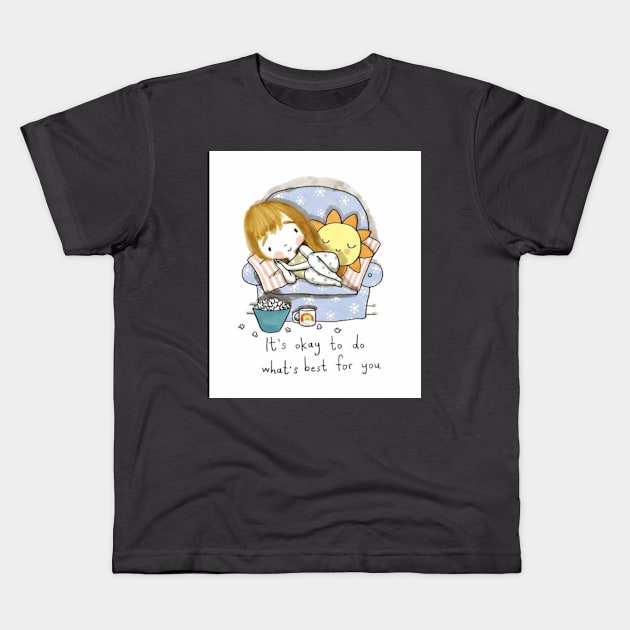 cozy girl Kids T-Shirt by Antarman